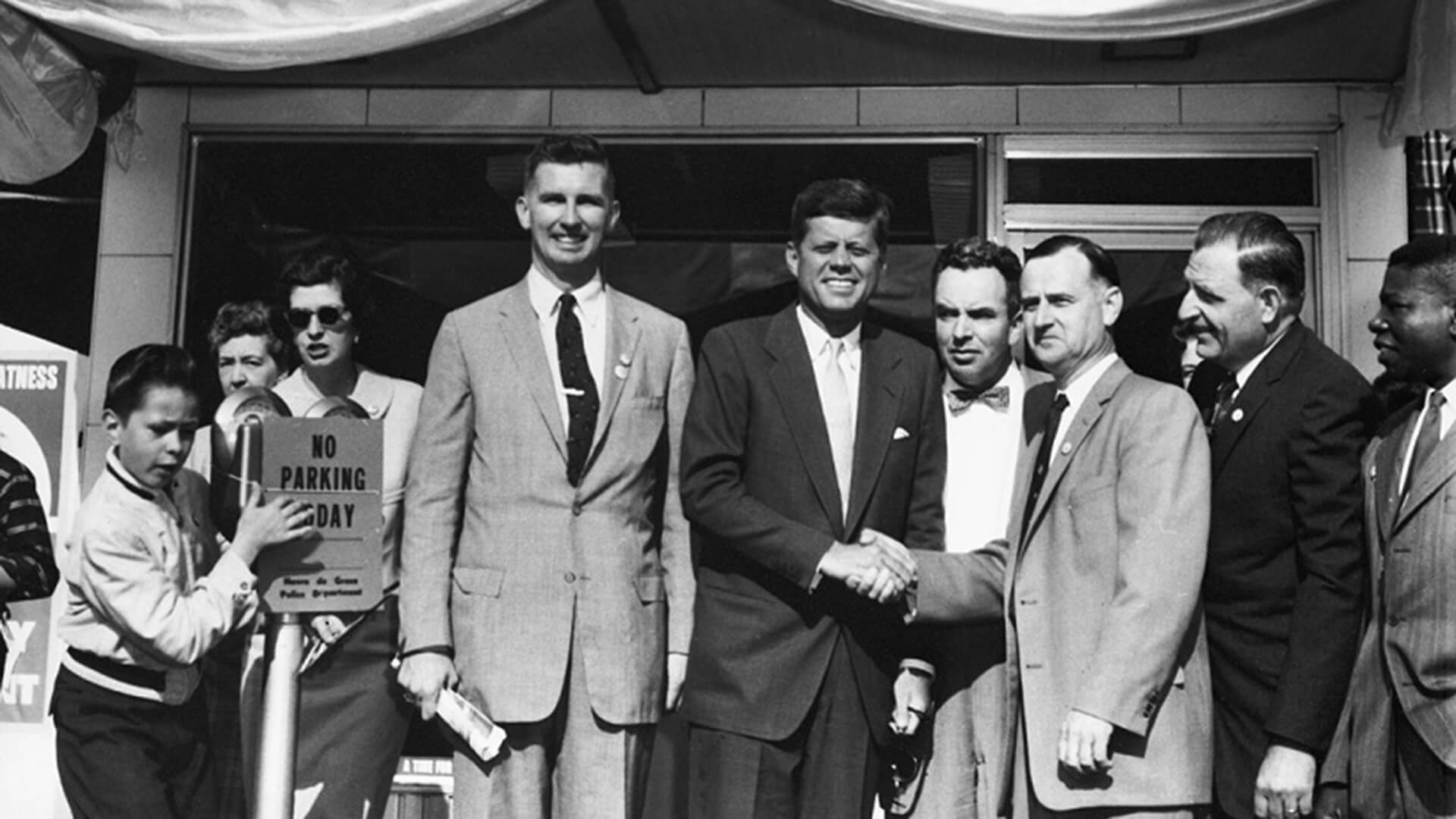 Joseph D. Tydings campaigning with John F. Kennedy