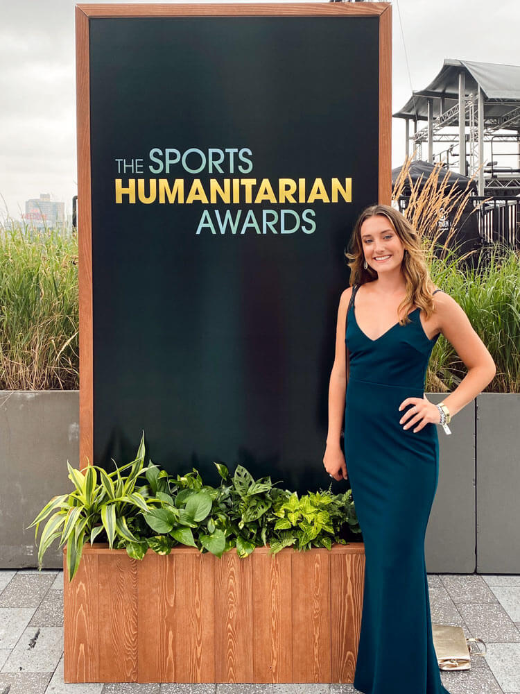Holly Wilson ’21 at the Sports Humanitarian Awards