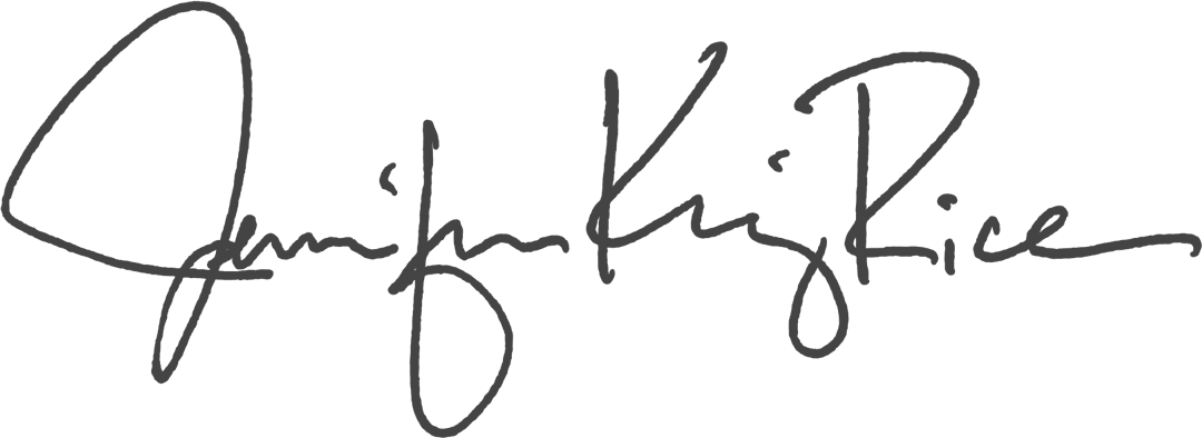 Jennifer King Rice signature