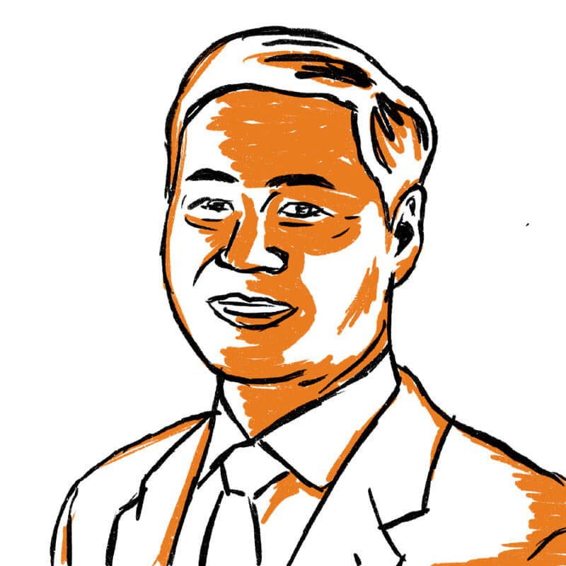 Jeong H. Kim Ph.D. '91 illustrated headshot