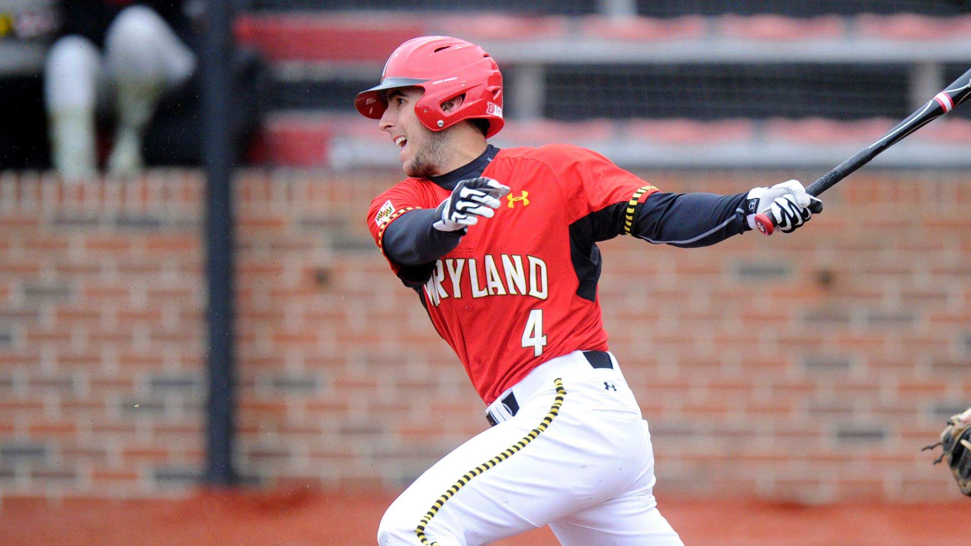Kevin Smith playing baseball for Maryland
