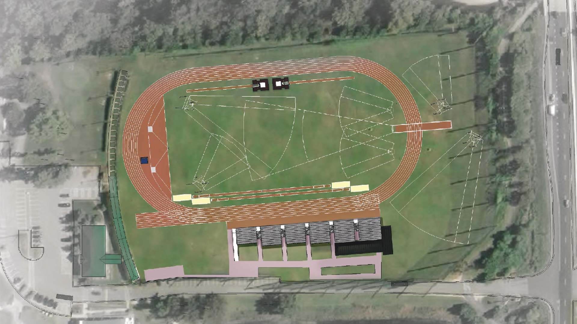 Rendering of the Track and Field Stadium