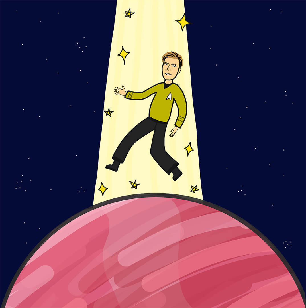 Illustration of Kirk from Star Trek