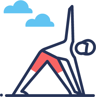 Illustration of person stretching