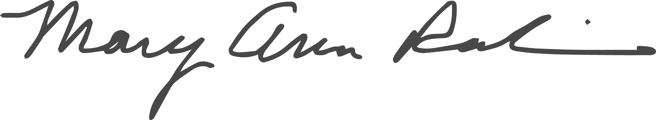 Mary Ann Rankin signature